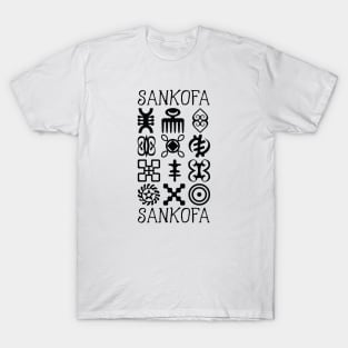 Sankofa Collection. African Adinkra Symbols. T-Shirt